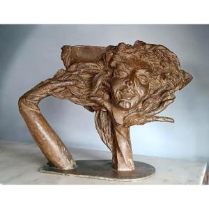 Scultura in bronzo CESARE RONCHI ( IMOLA 1936-2024)