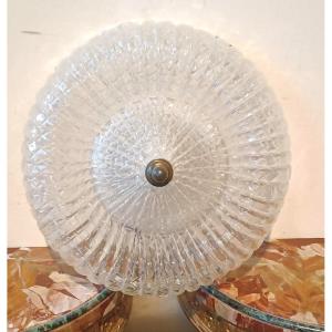 Plafoniera anni 50 lampada da soffitto murano Barovier e toso anni 50