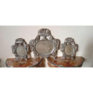 Trittico carteglorie , cornici XVIII secolo