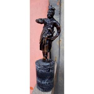 Antica Sculturina orientalista in bronzo - soldato XIX secolo francia