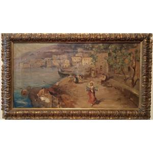 Dipinto olio su tela Sallvatore Balsamo ( Napoli 1894-1922 ) - 