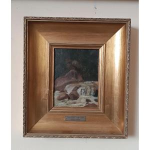 Dipinto olio su tavoletta , GIUSEPPE HAINMANN (Milano 1828-Alessandria d'egitto 1883)