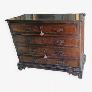 Antico cassettone intarsiato - Italia XVII secolo