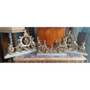 Antico trittico candelieri toscana XVIII secolo