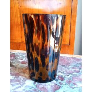 Vaso in vetro di Murano maculato, anni '70