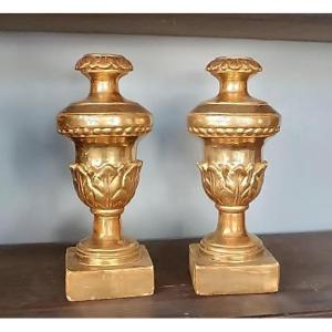 Antica coppia di candelieri portapalme Toscana Primi 800 luigi xvi