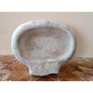 Piccola acquasantiera antica in marmo XVII secolo toscana