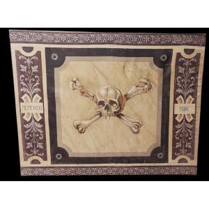 Memento Mori grande dipinto a tempera su tela XVIII