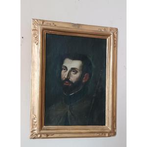 Antico dipinto ritratto san francesco saverio -scuola italiana fine XVII SECOLO