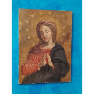 Olio Su Tela raffigurante madonna orante  XVII secolo