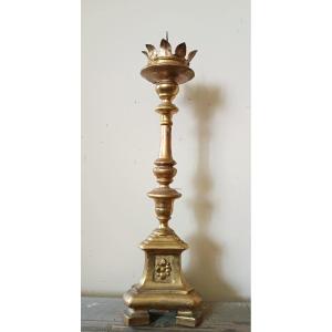 CANDELIERE ANTICO 700 TOSCANA legno dorato