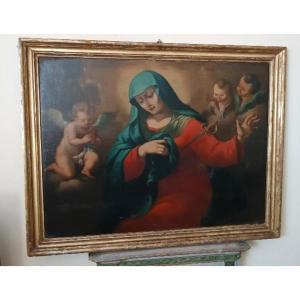 Grande antico dipinto-olio su tela raffigurazione Madonna addolorata -periodo BAROCCO