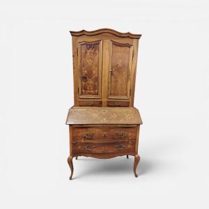 trumeau mosso in legno massello intarsiato stile Luigi XV dei primi del Novecento Elegante li