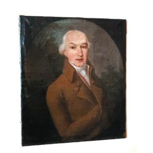 Dipinto antico ritratto Gentiluomo fine XVIII  secolo