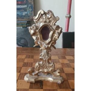 Reliquiario in legno dorato XVIII secolo