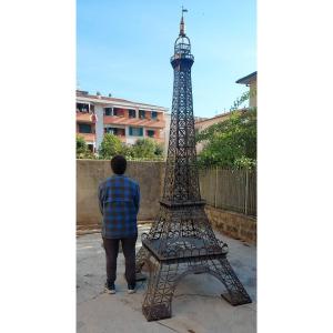 Incredibile modello in ferro di torre Eiffel 340 cm divisibile 3 pezzi