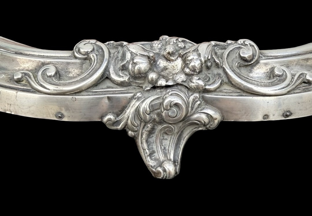  Vassoio  in argento con piano specchio composto da tre elementi affiancati -photo-3