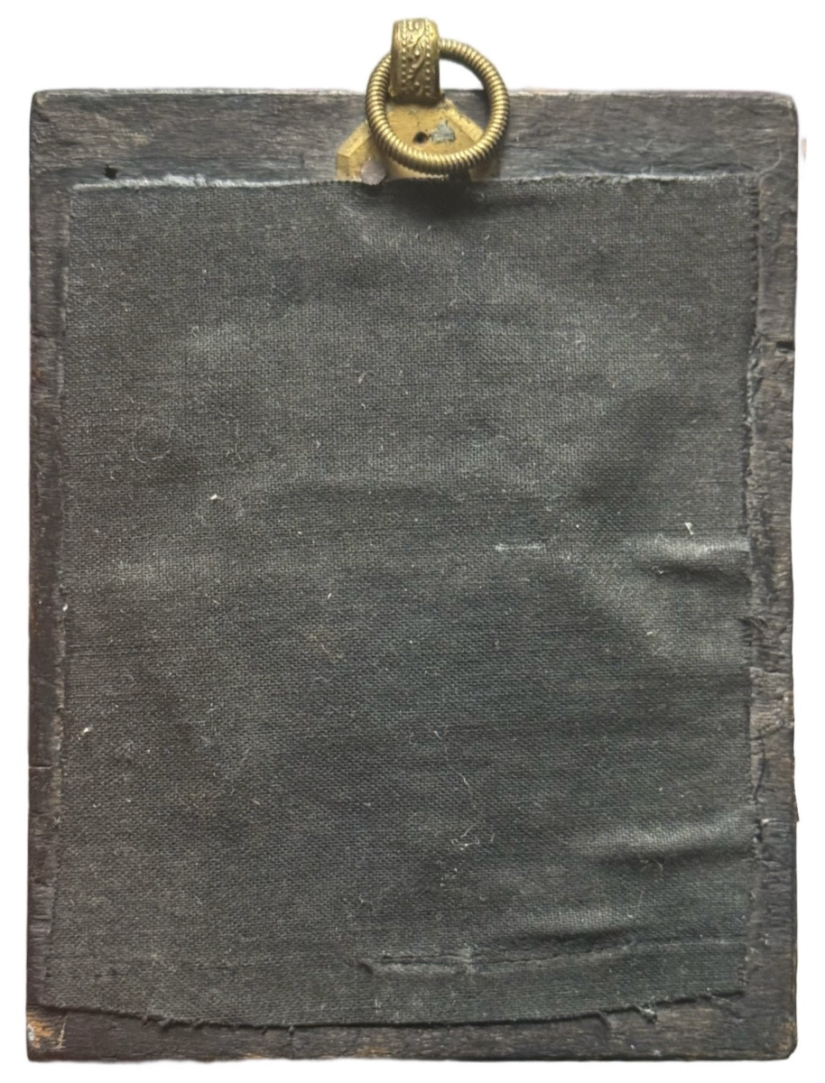 Miniatura olio su avorio raffigurante personaggio maschile.-photo-3