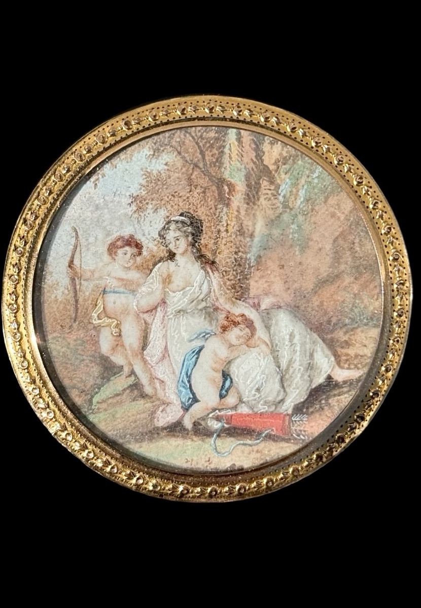 Scatolina tabacchiera in resina e corno -photo-2