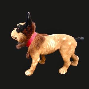 Modello di bulldog francese in papier mache’ con testa basculante 
