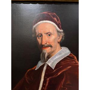 Portrait Of Pope Clement Ix. Italian School, 17th Century