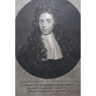 Old Engraving Portrait. Ec. Dutch 18th Century