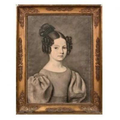 Portrait Of Quality Girl. French School Around 1830