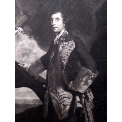 Portrait Old Engraving By Reynolds (plympton 1723- Richmond 1792)