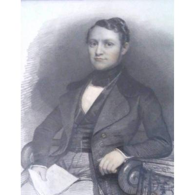 Portrait Of Gentleman. French School Circa 1840. Signed.