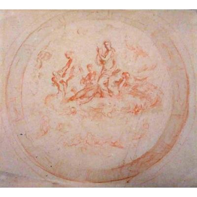 Drawing Old End XVIII / Nineteenth. Sanguine. French School