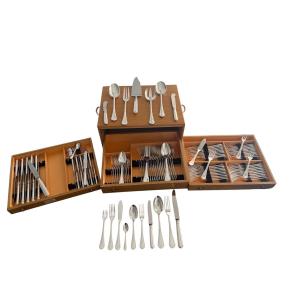 Christofle Silver Plated Cutlery Set, Oceana Pattern 
