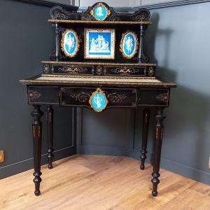 Bonheur Du Jour In Ebonized Wood