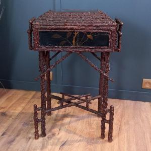 Exclusive Trampart Japanese Sewing Table, Made From Tree Branches