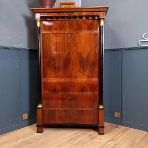 Antique Empire Secretary With Flap, France