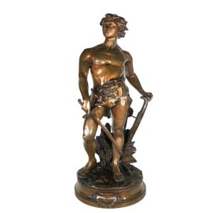 Bronze Sig Gaudez Le Devoir From 19th H 77 Cm