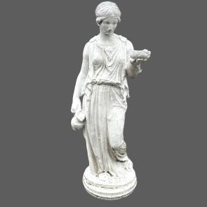 Large Sculpture En Béton <hebe Goddess Of Youth” After The Model By Bertel Thorvald