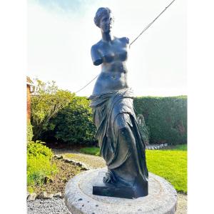 Une Terre Cuite Venus De Milo H96 Cm Sig.goldscheider
