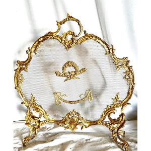 Gilt Bronze Fireplace Screen