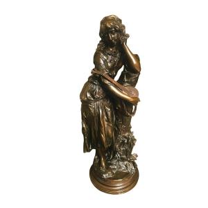 19 Ieme Bronze Sig Gaudez Mignon Very Beautiful Patinas