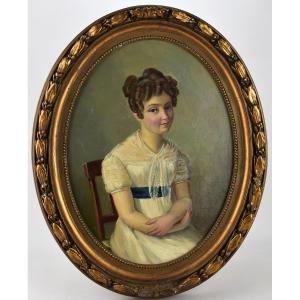 Portrait Of Young Woman. 19th