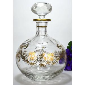 Golden Crystal Decanter. Baccarat 19th Century 