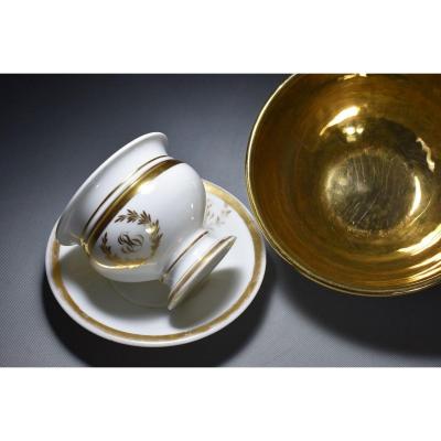Porcelain Biscuit Cup And Vase With Marquise De Sévigné