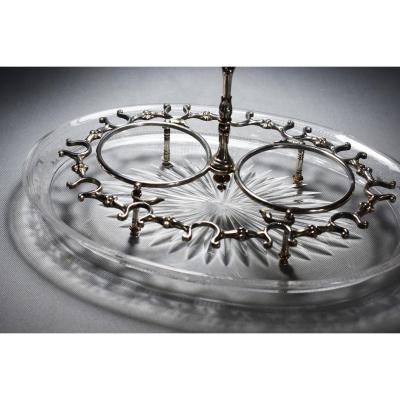 Large Baccarat Crystal Dish End XIX