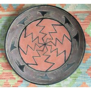 Large Ceramic Dish By Jean Van Dongen, 20th Century