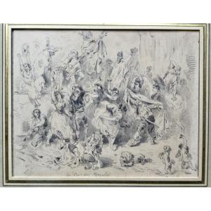 The Court Of Miracles, Drawing, 19th