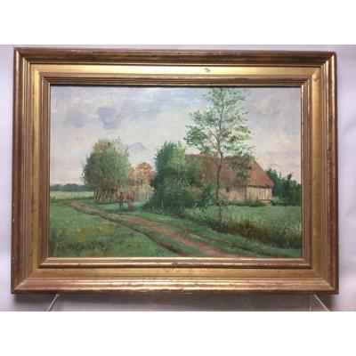 Norman Landscape, Oil On Canvas, 19th.