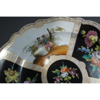 Dish - Two Datings -porcelain, Germany, Meissen, 19th Century