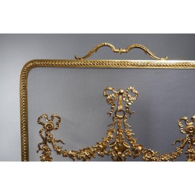 Golden Bronze Fire Screen France XIX