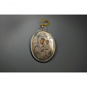 Holly Virgin Medallion -russia 19th  Century