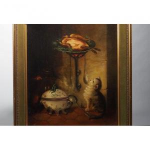 Oil On Canvas French Painting 19th